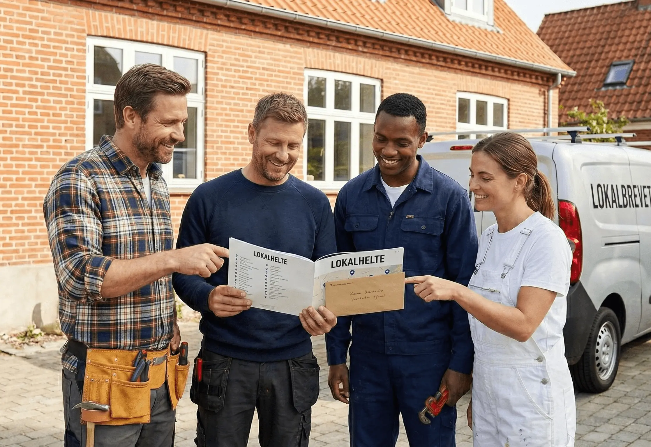 Håndskrevet velkomstbrev og katalog fra Lokalbrevet